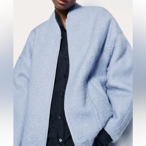 Zara Oversized Boucle Bomber Jacket- NWT